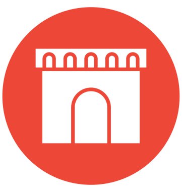 Castle, kemer izole vektör simge kolayca düzenlemek veya değiştirilme tarihi.