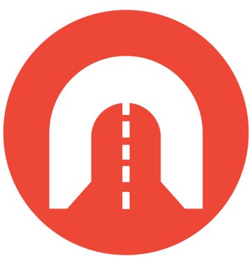 Geçit, Metro Tünel kolayca yayına hazırlamak olabilir veya değişikliğin izole vektör simgesi.