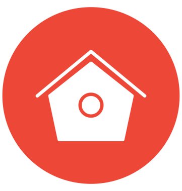 Hayvan ev, kolayca köpek ev izole vektör simge Düzenle veya değişikliğin.