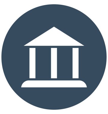 Banka, bina, olmak kolayca düzenleyebilir veya değişikliğin izole vektör simgesi.