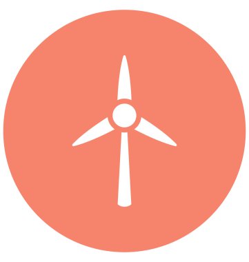 Aerogenerator, değirmen, olmak kolayca düzenleyebilir veya değişikliğin izole vektör simgesi.