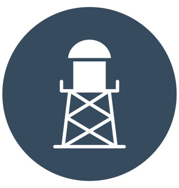  Su filtrasyon tesisi, olmak kolayca düzenleyebilir veya değişikliğin izole vektör simgesi.