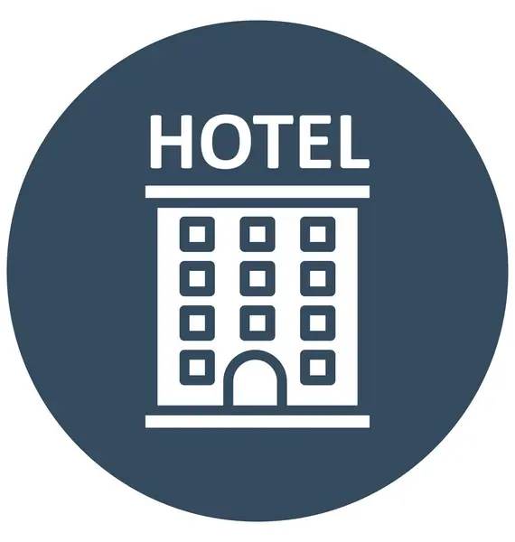 Building Hotel Isolated Vector Icon Which Can Easily Edit Modified — Stock Vector