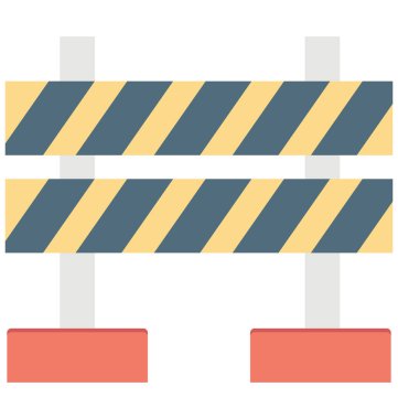 Kolayca değiştirilebilir veya düzenleme bariyer renk vektör simgesi  