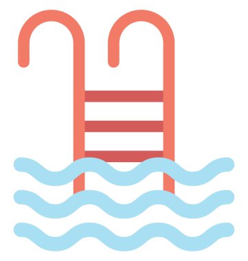 Kolayca değiştirilebilir veya düzenleme yüzme havuzu renk vektör simgesi 