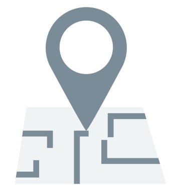 Kolayca değiştirilebilir veya düzenleme konumu PIN renk vektör simgesi 