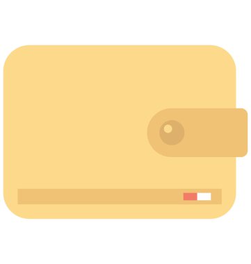 Kolayca değiştirilebilir veya düzenleme cüzdan renk vektör simgesi 