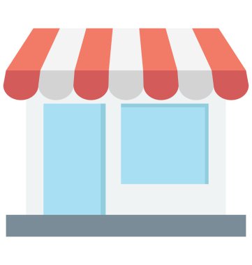 Kolayca değiştirilebilir veya düzenleme dükkanı renk vektör simgesi  