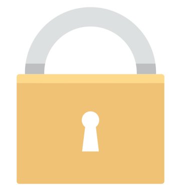 Hangi kolayca değiştirilebilir veya düzenleme asma kilit renk vektör simgesi 