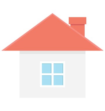 Kolayca değiştirilebilir veya düzenlemek House renkli vektör simgesi  