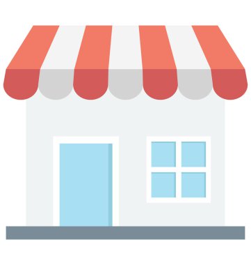 Kolayca değiştirilebilir veya düzenleme dükkanı renk vektör simgesi  