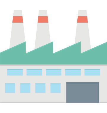 Kolayca değiştirilebilir veya düzenleme fabrika renk vektör simgesi 