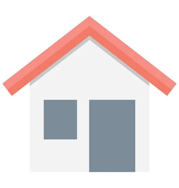 Icono Del Vector Color Casa Que Puede Modificar Editar Fácilmente — Archivo Imágenes Vectoriales