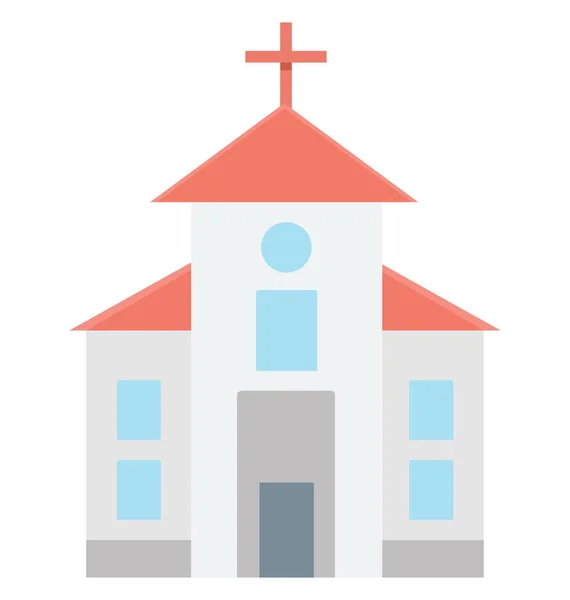 Church Color Vector Icon Which Can Easily Modified Edit — Stock Vector