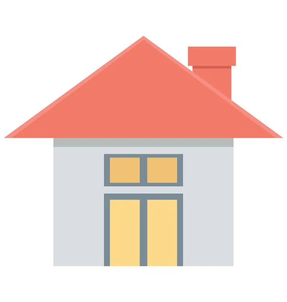 House Color Vector Icon Which Can Easily Modified Edit — Stock Vector