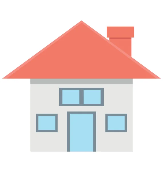 House Color Vector Icon Which Can Easily Modified Edit — Stock Vector