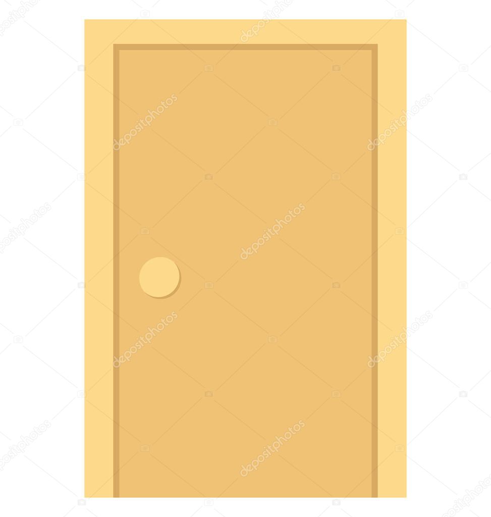Door Color Vector icon which can be easily modified or edit  
