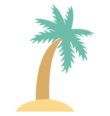 Kolayca değiştirilebilir veya düzenleme palmiye ağacı renk vektör simgesi 