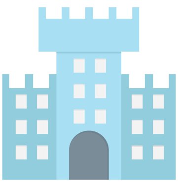 Kolayca değiştirilebilir veya düzenleme Castle renk vektör simgesi 