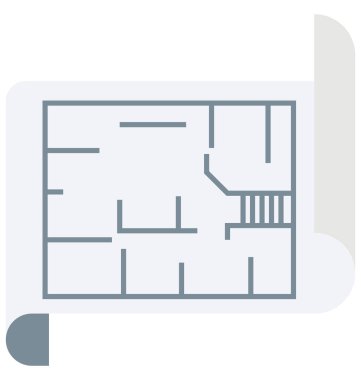 Kolayca değiştirilebilir veya düzenleme ev planı renk vektör simgesi 