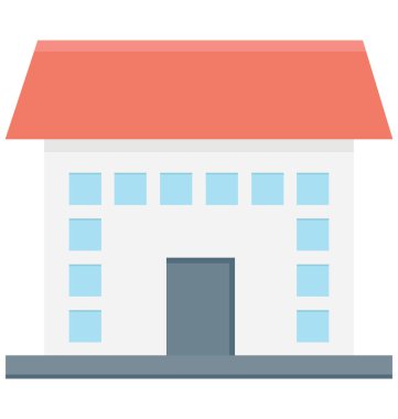 Kolayca değiştirilebilir veya düzenlemek House renkli vektör simgesi  