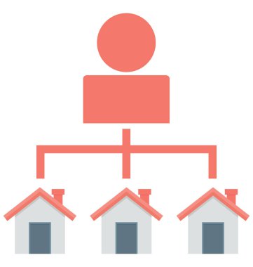 Kolayca değiştirilebilir veya düzenleme ev sahibi renk vektör simgesi 