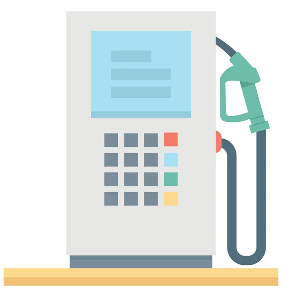 Filling Station Color Vector Icon Which Can Easily Modified Edit — Stock Vector