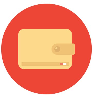 Kolayca değiştirilebilir veya düzenleme cüzdan renk vektör simgesi 