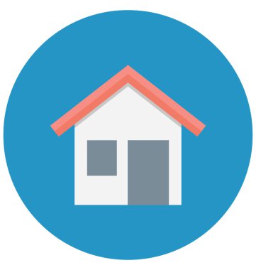 Kolayca değiştirilebilir veya düzenlemek House renkli vektör simgesi 