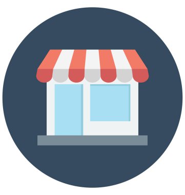 Kolayca değiştirilebilir veya düzenleme dükkanı renk vektör simgesi  