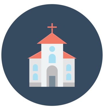 Kolayca değiştirilebilir veya düzenleme kilise renk vektör simgesi 