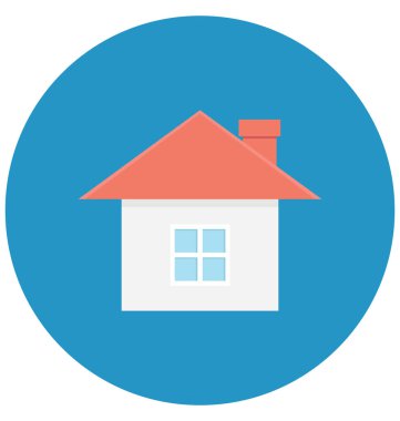 Kolayca değiştirilebilir veya düzenlemek House renkli vektör simgesi  