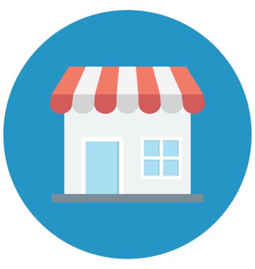 Kolayca değiştirilebilir veya düzenleme dükkanı renk vektör simgesi  