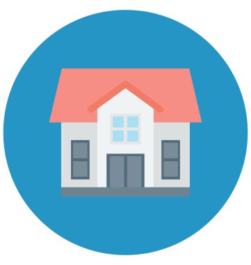 Kolayca değiştirilebilir veya düzenleme aile ev renk vektör simgesi 