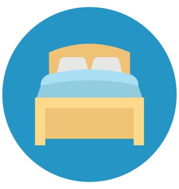 Kolayca değiştirilebilir veya düzenleme yatak renk vektör simgesi 