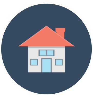 Kolayca değiştirilebilir veya düzenlemek House renkli vektör simgesi 