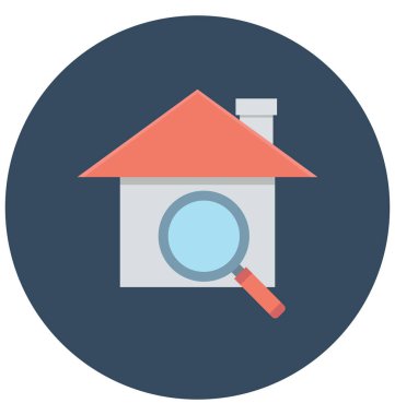 Kolayca değiştirilebilir veya düzenleme ev arama renk vektör simgesi 