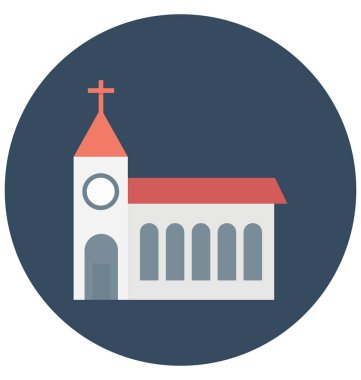 Kolayca değiştirilebilir veya düzenleme kilise renk vektör simgesi 