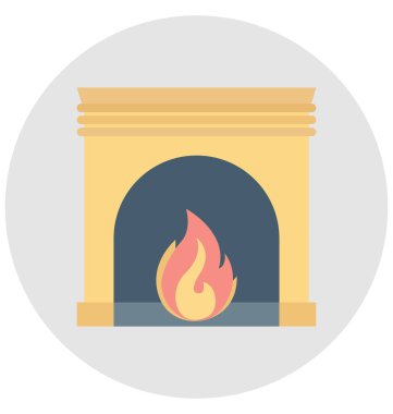 Kolayca değiştirilebilir veya Düzenle Oda soba renk vektör simgesi 