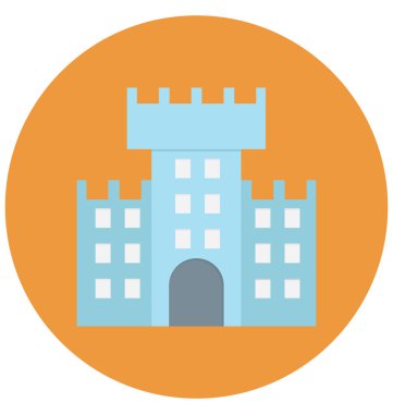 Kolayca değiştirilebilir veya düzenleme Castle renk vektör simgesi 