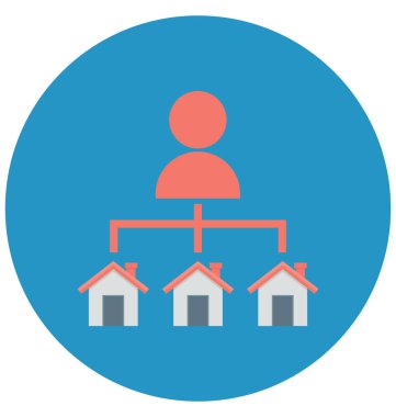 Kolayca değiştirilebilir veya düzenleme ev sahibi renk vektör simgesi 