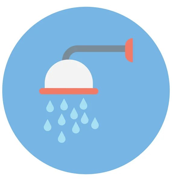 Shower Color Vector Icon Which Can Easily Modified Edit — Stock Vector