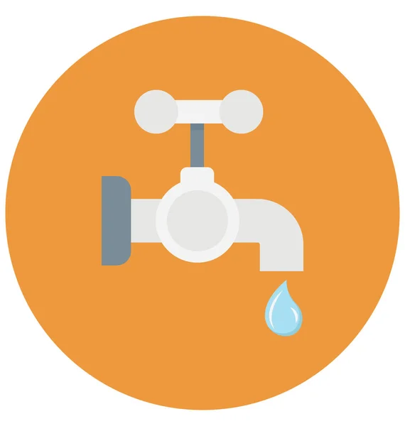 Tapón Agua Color Vector Icono Que Puede Modificar Editar Fácilmente — Archivo Imágenes Vectoriales