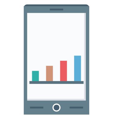 Mobil grafik renk simgesi izole ve kolayca değiştirilebilir veya düzenlediğiniz vektör