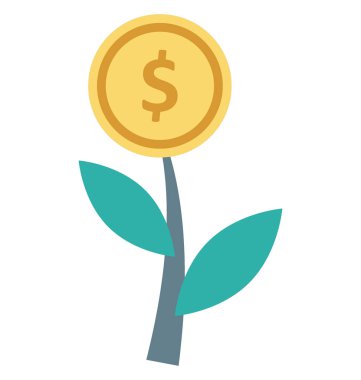 İş büyüme renk simgesi izole ve vektör bu kolayca değiştirilebilir veya düzenleme