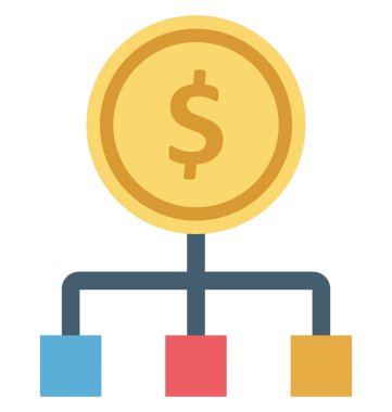 Finansal hiyerarşi renk simgesi izole ve vektör bu kolayca değiştirilebilir veya düzenleme