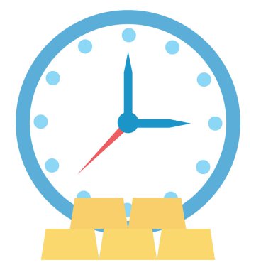 Yatırım zaman renk simgesi izole ve kolayca değiştirilebilir veya düzenlediğiniz vektör