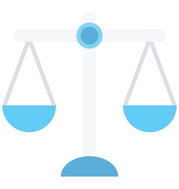 Balance Scale Color Icon isolated and Vector that can be easily modified or edit