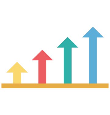 Business Chart Color Icon isolated and Vector that can be easily modified or edit