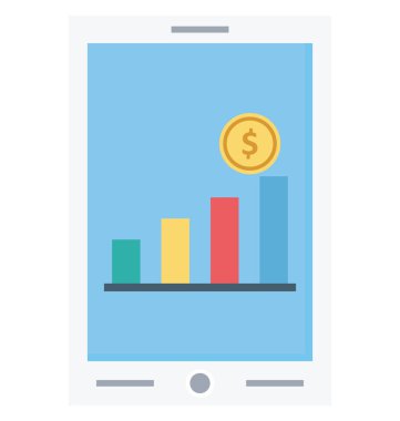 Mali rapor renk simgesi izole ve vektör bu kolayca değiştirilebilir veya düzenleme